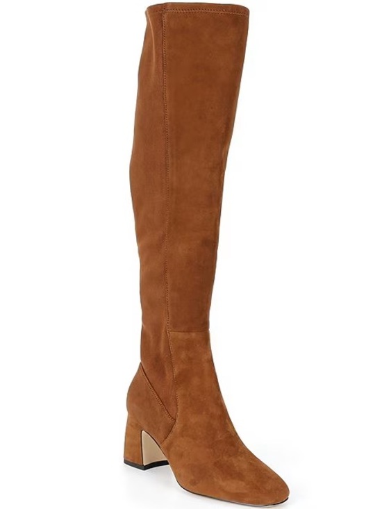 Cole Haan Shoes - COLE HAAN GEORGETTE OVER THE KNEE BOOTS IN TOBACCO SUEDE 5